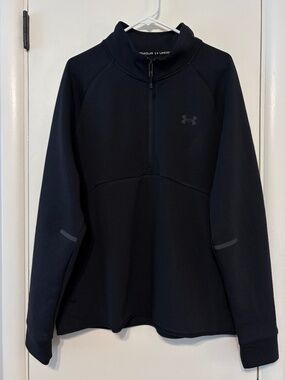 Under Armour Men's UA Unstoppable Fleece Half-Zip Pullover Sweatshirt XL Black